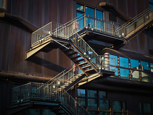 Steel stairs